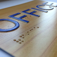 Office Sign with Braille
